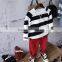 S16445A new 2017 fashion spring cute boys striped hoodies