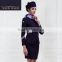 high quality 2016 hot sell long sleeve New design Skirt Fashion airline uniform for stewardess wholesale