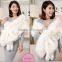 2016 New Product Noble Cape Brand Name Shawl Hand Made Wholesale Cashmere And Fox Fur Trim