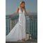 Halter neckline sheath bridal wedding dress