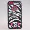 Zebra-Stripe Pattern Silicone+PC Case For iPhone 5C