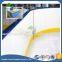 Synthetic ice rink floor panels and barriers