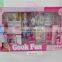 Fashion doll,plastic fashion girl doll with plat kitchen set for kids
