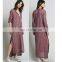 High quality Muslim woman wear, high low cotton long sleeve dress design
