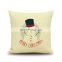 Wholesale Cotton Linen Throw Pillow Cover Christmas Home Decoration Pillowcase Soft 45x45 Square Cushion Covers