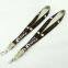 Custom PU Leather High Quality Medal Lanyard Microfiber Strap With Embroidery Logo
