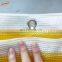 White and yellow HDPE balcony net with grommets