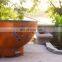 100cm Hemisphere Corten Steel Fire Pit Bowl