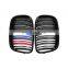 Body kit M sport look double slats glossy / 3 colors replacement front grille for X3/X4 F25