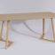 V shaped legs dining table with solid wood base 6 chairs