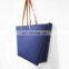 Custom felt tote bag with leather handle