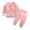 Fall winter Newborn Baby  Causal  striped  Zipper tracksuits set 2pcs  sweater suit sportswear Pants sets 4 colors