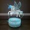 Custom  led night light lamp 3d illusion usb acrylic unicorn night light for for kids gifts bedroom