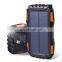 High Quality Outdoor Portable 20000mah Qi Solar Panel Charger Waterproof Wireless Solar Power Bank