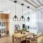 antique creative designer chandelier lamp triangle wrought iron chandelier for living room decorative