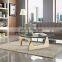 Creative Furniture Glass Triangle Transparent Glass Table Top With Flat Edge & Round Corner Small Coffee Table