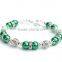 latest pearl slave bracelet design with diamond crystal ring bracelet
