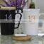 Creative 1314 frosted glass Black and white couple cups