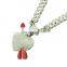Mother's Day Gift Letter Mom Crystal Heart Pendant Necklace Luxury Rose Gold Plated Mom with Hollow Heart Drop Necklace