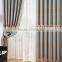 Polyester Jacquard Finished Cheap Window Curtains With Iron Rings and Curtain Rod