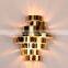New products golden finishing unique design metal wall lamp for hotel villa home hospital wall decoration
