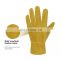 HANDLANDY Gift for Boys Girls Genuine Leather Bike Gloves Puncture Proof Garden Gloves Chore Yard Work Safety Gloves