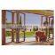 Modern style interior aluminum BI-folding sliding tempered glass and handles door for container homes