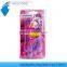 D316L blister pack triple blade ABS rubber handle men razor
