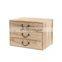 Home use two layers unfinished wooden jewelry box with drawers table decoration boxes