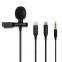 Lapel Lavalier Condenser Microphone clip on microphone for smartphones Compatible with iPhone and Android Smartphones