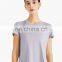 Custom Logo Quick Dry Mesh Sports Gym Shirt Breathable Casual Short Sleeve Top Women Fitness Running Wear Yoga T-shirt