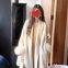 Abrigo de lana de estilo similar al de Zhou Miao para mujeres de oto?o/invierno, estilo de alta gama, abrigo de lana de longitud media con pelaje de zorro en los pu?os, estilo francés
