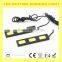 2015 good quality flexible 100%waterproof newest 3*COB led drl universal daytime running light