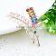 Alloy Bulk Leaves Bouquet Rhinestone Wedding Brooch Wholesale