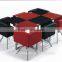 stainless steel furniture dining table with glass and chair