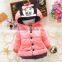 2015 Latest Hot Baby Winter Clothing Kids Hooded Outwear Girl Thick Warm Minnie Winter Coat