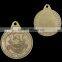olympic metal with ribbon,brass,antique gold plated,2 inch