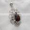 Empress Stripped Onyx 925 Sterling Silver Pendant, Handmade Silver Jewellery, Indian Silver Jewellery