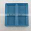 high quality 8.5" color melamine blue square salad food divider plate