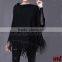 Leather Fringe Ruana,Black Ruana