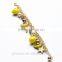 Summer Fresh Lemon Fluorescent Yellow Pentacle Star Simulated-pearl Bracelets