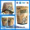 foil lined stand up resealable plastic packaging bag food bags Brown Kraft Paper Bags