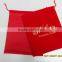 Customized velvet bags and pouches with falp,hot stampinglogo