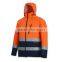 two-in-one High-Vis Waterproof and breathable hoodie parka with padding coat , winter jacket with coat