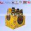 Custom printing Corrugated beer bottle six pack carton beer box with handle