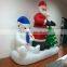 DJ-XT-51 inflatable santa claus and polar bear stay in snowfield protect christmas tree garden decoration