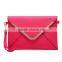 Handmade leather handbag,clutch crossbody, red leather envelope bag