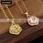 China Wholesale Fashion Women Flower Old Gold Necklace