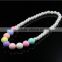 Spring color princess baby handmade diy jewelry ABS pearl necklace