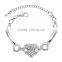 NIECE Letter Jewelry Mom Sister Daughter Bracelet NIECE Heart Shape Beads Crystal Rhinestone For Women Gifts